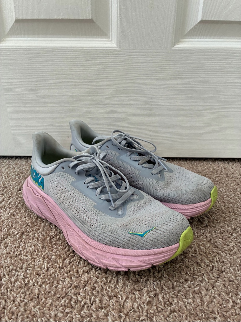 Hoka One One Arahi 7 1147851-GLP Athletic Sneaker Women's 9D Gray Mesh Running